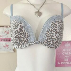 La Senza Leopard & Blue Lace Bra Top